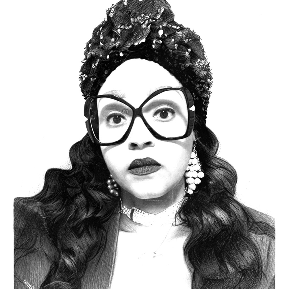 Elegant Black and White Women's Headwrap